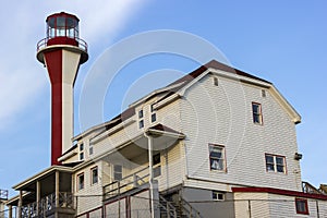 Cape Forchu Lighthouse in Nova Scotia in Canada