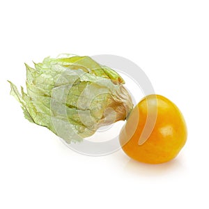 Cape Gooseberry, Physalis fruit or golden berry isolated over white background