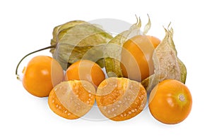 Cape gooseberry physalis isolated on white background