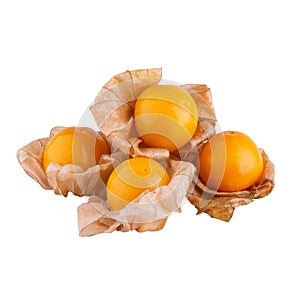 Cape gooseberry, physalis isolated on white background