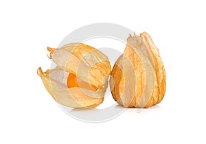 Cape gooseberry, physalis isolated on white background