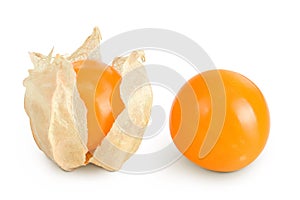 Cape gooseberry or physalis isolated on white background wit full depth of field