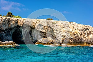 Cape Greco caves near Ayia Napa. Famagusta District, Cyprus