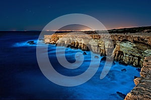 Cape greko, cyprus at night