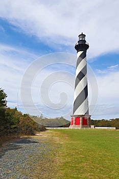 The Cape Hatteras Lighthouse near Buxton, North Carolina vertical