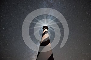 Cape Hatteras Lighthouse under the stars
