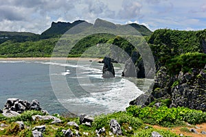 Cape Hedo coastline in the north of Okinawa