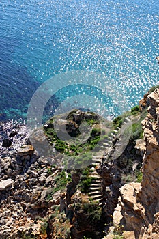 Cape Kaliakra coast stairs