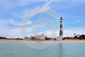 Cape Lookout lighthouse on the Southern Outer Banks of North Car