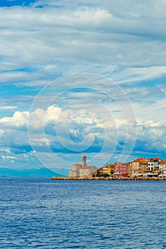 Cape Madona in old town of Piran in Slovenia