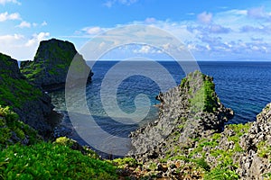Cape Maeda coastline in Okinawa