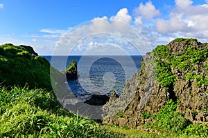 Cape Maeda coastline in Okinawa