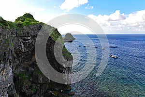 Cape Maeda coastline in Okinawa