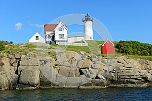 Cape Neddick Lighthouse, Old York Village, Maine,