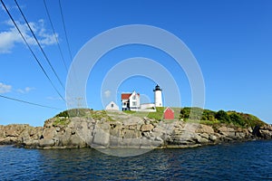 Cape Neddick Lighthouse, Old York Village, Maine,