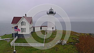Cape Neddick Nubble Island Lighthouse Maine Coastal Marine Light
