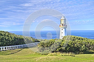 Cape Otway Lighthouse with the sea behind