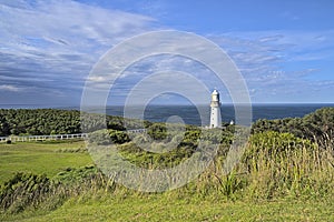 Cape Otway Lighthouse with the sea behind