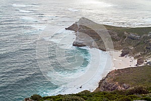 Cape Point to Cape of Good Hope on a sunny day. Western Cape province, South Africa.