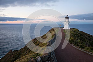 Cape Reinga lighthouse at dusk