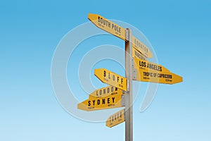 Cape Reinga Signpost, New Zealand