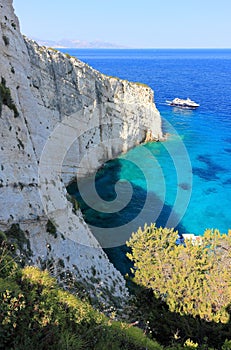 Cape Skinari. North coast of Zakynthos or Zante island, Ionian Sea, Greece.