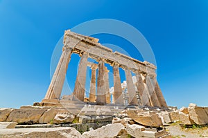 Cape Sounion. The site of ruins of an ancient Greek temple of Poseidon, the god of the sea in classical mythology.