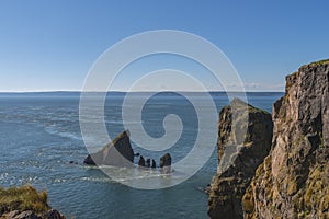 Cape Split cliffs and tidal current photo