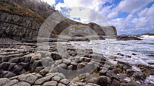 Cape Stolbchaty on the island of Kunashir, Kuril Islands