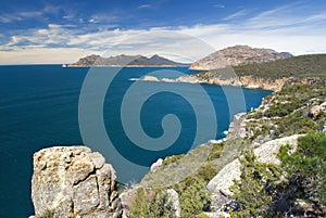 Cape Tourville lookout, Freycinet National Park, Tasmania, Australia