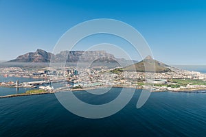 Cape Town & x28;aerial view from a helicopter& x29;