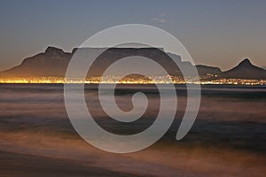 Cape Town - Bloubergstrand South Africa with a view of Table Mountain photo