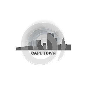 Cape Town city cool skyline logo illustration
