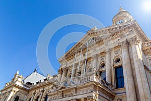 Cape Town City Hall historical building in downtown of the city