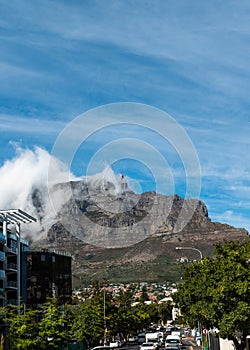Cape Town (with clouds over the table mountain)
