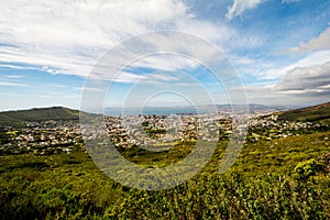 Cape Town Panorama from under Table Mountain