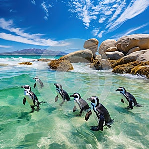 Cape Town Penguin Island in South Africa