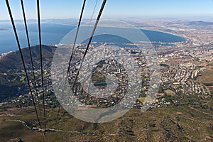 Cape Town seen from Table Mountain cable car