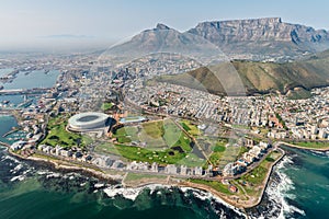 Cape Town, South Africa & x28;aerial view& x29; photo