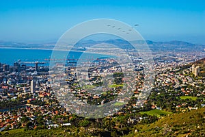 Cape Town from top of the Table mountain