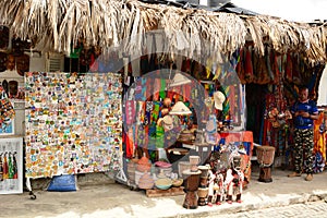 A local souvenirs shop. Palmeira. Sal island. Cape Verde