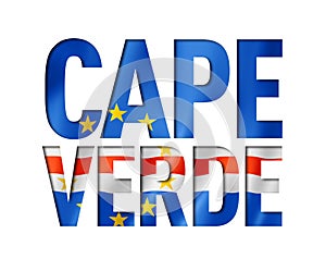 Cape Verde flag text font photo