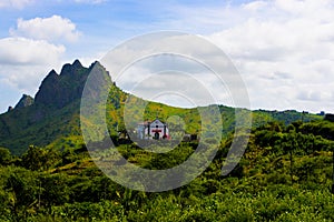 Cape Verde Volcanic and Fertile Landscape, Catholic Church, Santiago Island