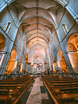 The Capela dos Ossos, Chapel of Bones in Evora Portugal