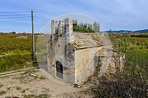 Capella de Santa Maria dels Horts, municipality of Vilafranca del Penedes,. Spain photo
