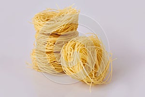 Capelli d`angelo, Angel`s hair - pasta. Homemade pasta. Italian Cuisine. Egg noodles. photo