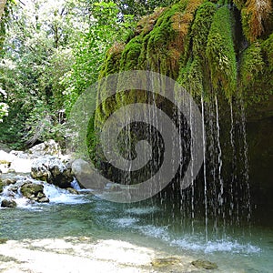 Capelli di Venere waterfall, Cilento, Italy photo