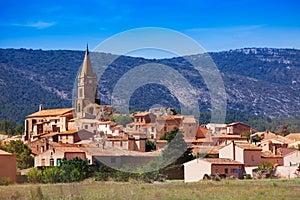 Capendu village panorama in Aude, southern France