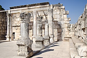 Capernaum synagogue ruins in Israel