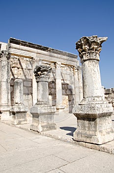 Capernaum synagogue ruins in Israel